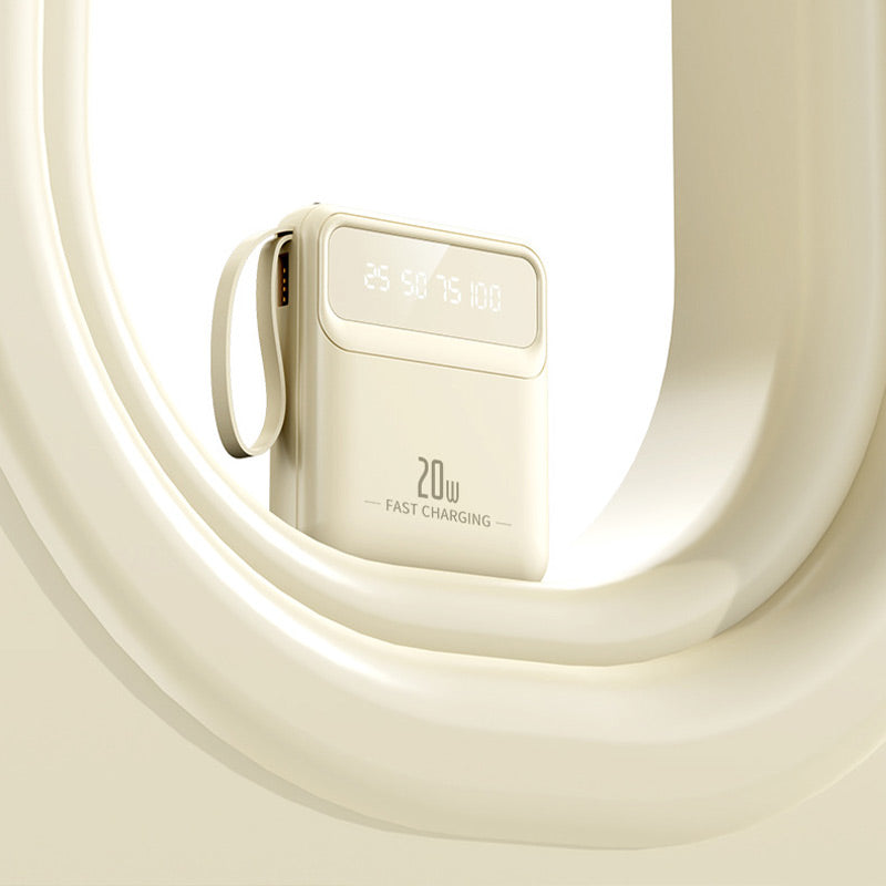 20000mAh tragbares Ladegerät mit 4 eingebauten Kabeln