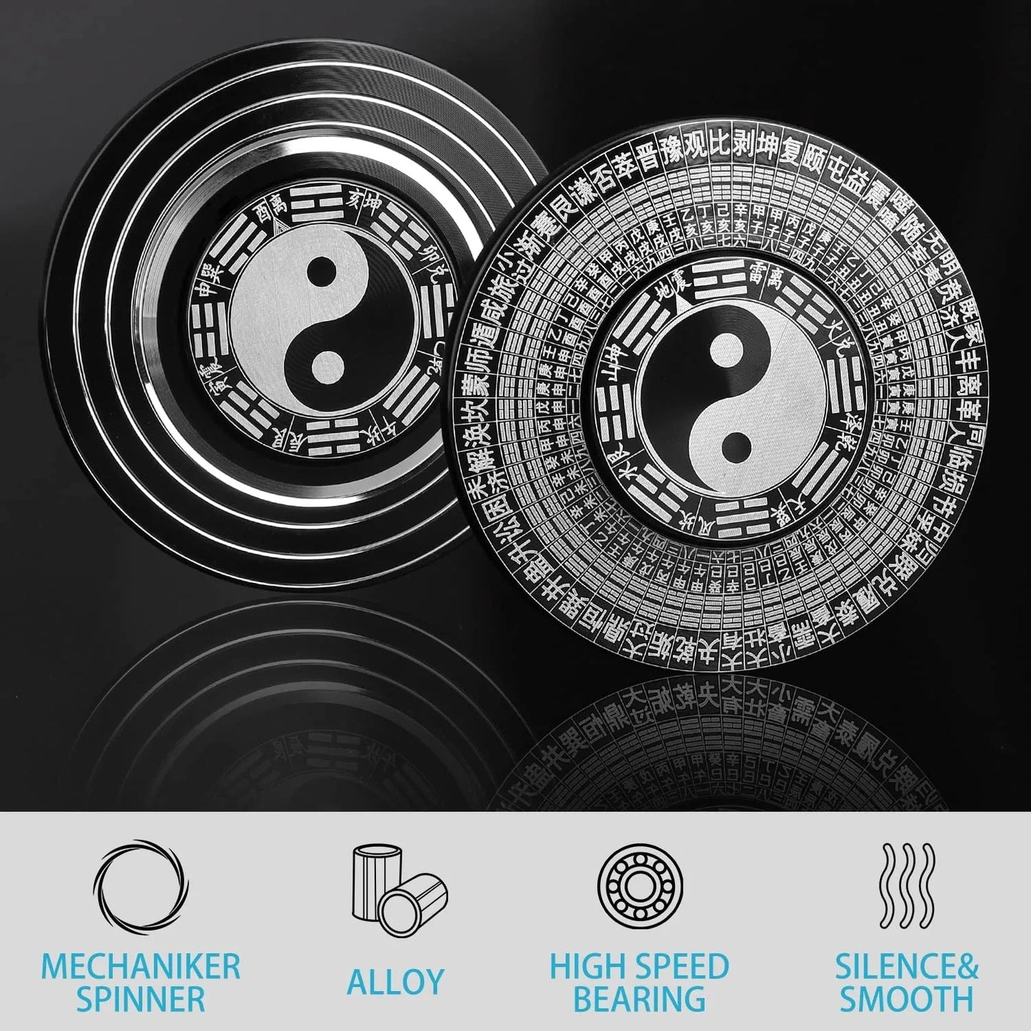 Tragbarer Feng Shui Bagua Tai Chi Gyroskop Kompass