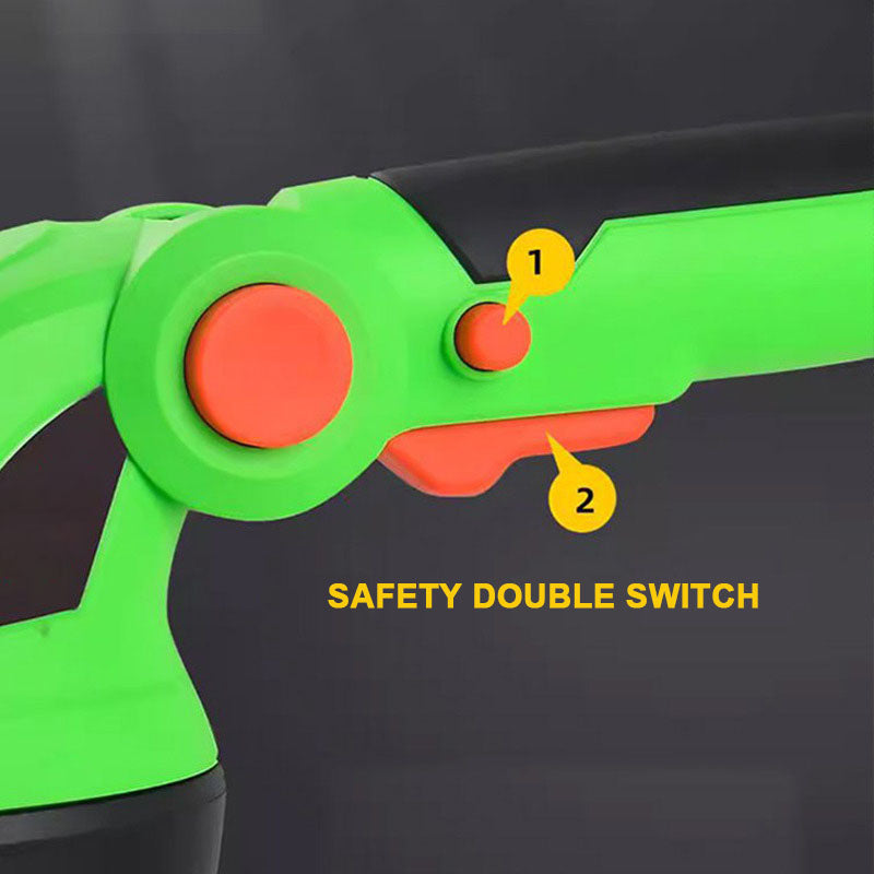 Kabellose Handgrasschere und Strauchschere 2 in 1