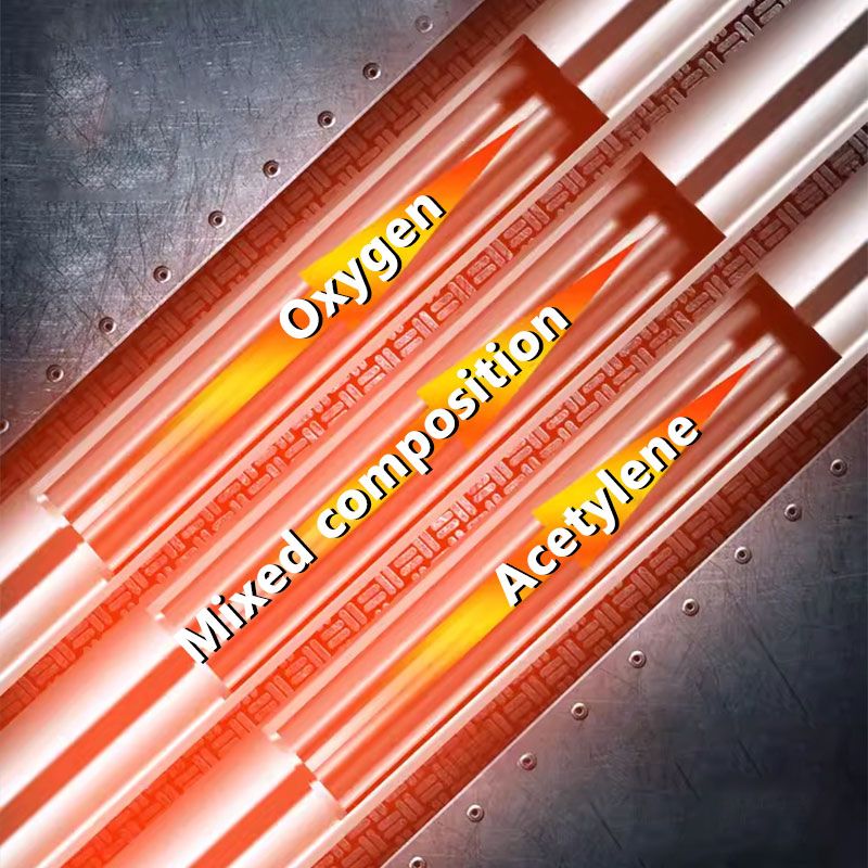 🎉kostenloser Versand🔥Schwerer Isobaric Anti-Rückbrand Drei-Rohr-Schneidbrenner