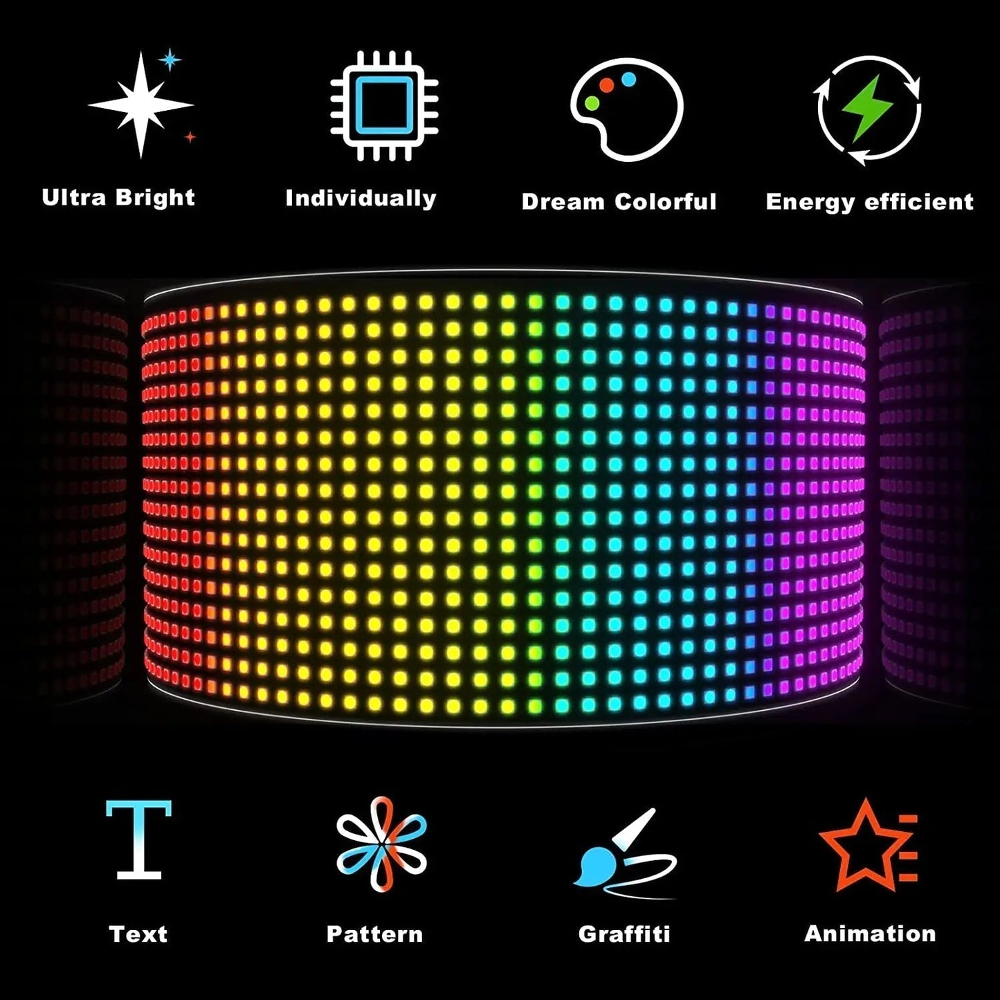 ✨🔥🚗Flexibles Bluetooth-LED-Display für Fahrzeuge🔥🔥❤️‍🔥🚕