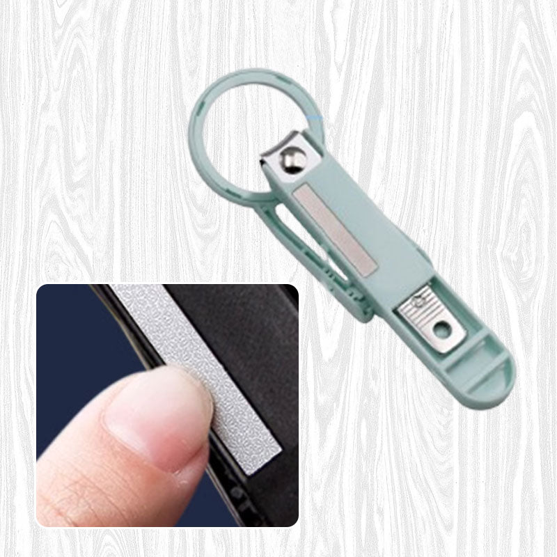 3pcs Nail Clippers with Magnifier & Splash-proof Box