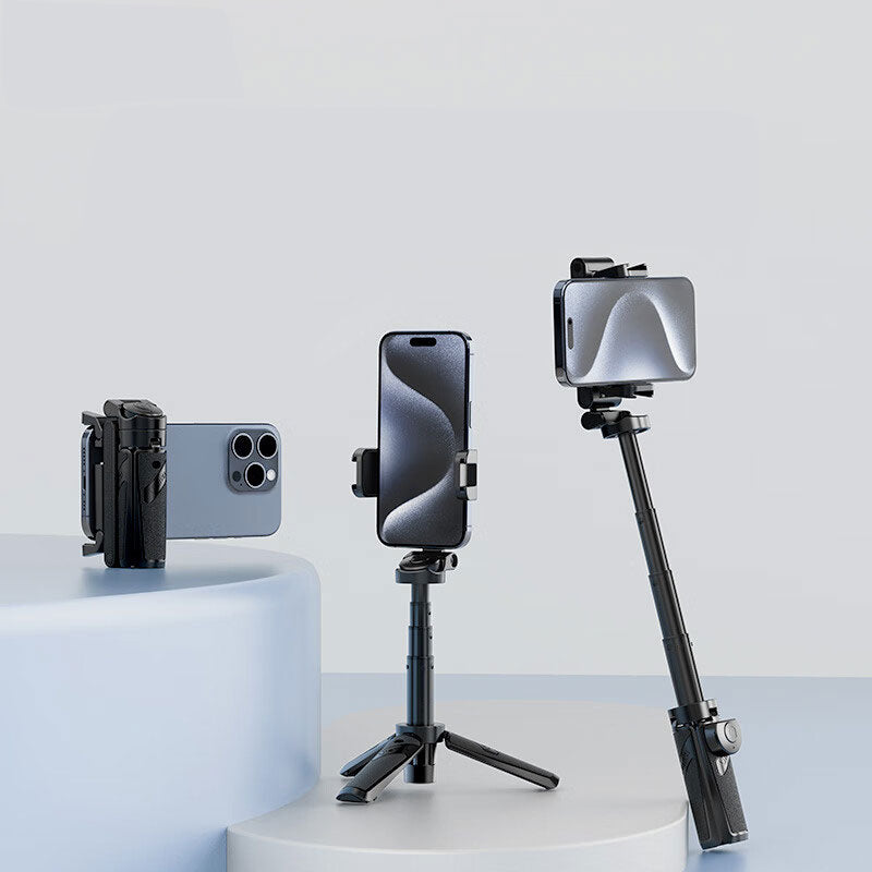 3 in 1 Selfie Stick Stativ mit LED Aufheller & Fernbedienung