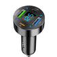 4-Port Super Fast Car Charger with Digital Voltmeter