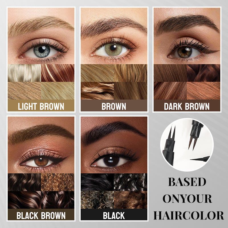 🎉Kaufen 1 und erhalten 1 gratis🎉2 in 1 flüssiger Augenbrauenstift - wasserfest und schweißfest