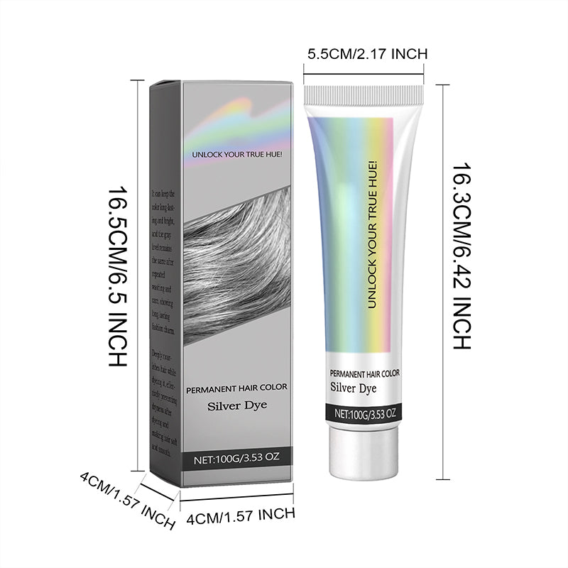 2-in-1-Haarfarbe Silber mit natürlichem Essenzextrakt