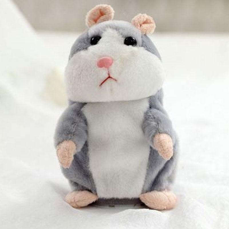 Sprechender Plüsch-Hamster – wiederholt alles, was man sagt, bewegt dabei automatisch den Kopf; ein Riesenspaß für Kinder und Erwachsene