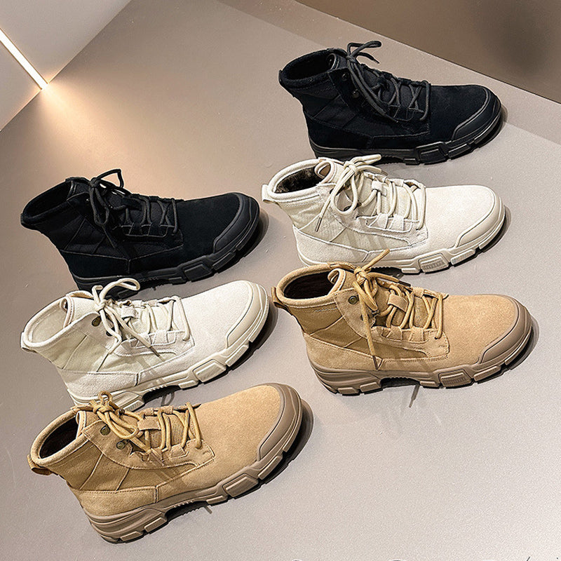 Unisex Leisure Canvas Ankle Boots in British Style