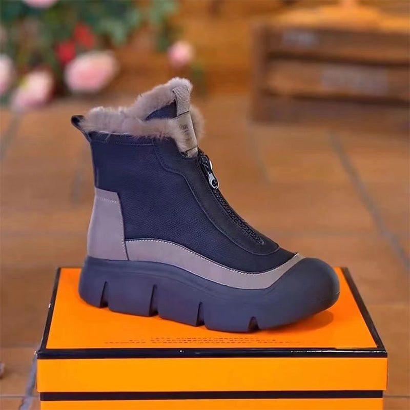 Wasserdichte und warme Schneestiefel mit Reißverschluss für Damen
