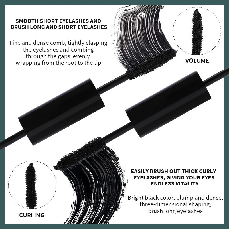 2-in-1 wasserfeste, lang anhaltende schwarze Wimperntusche