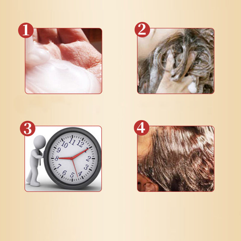 2-in-1-Haarfärbemittel & Shampoo mit langer Haltbarkeit