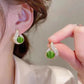 Elegante simulierte Perle und Strass-Ohrstecker