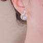 Elegante simulierte Perle und Strass-Ohrstecker