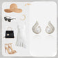 Elegante simulierte Perle und Strass-Ohrstecker