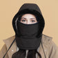 Verdickte Thermomütze mit Plüschfutter und Gesichtsmaske für Damen und Herren