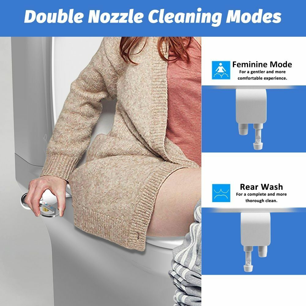 Badezimmer Nicht-elektrisches Bidet mit doppelter Sprühdüse Toilettenreiniger Bidet Hygienisches selbstreinigendes Bidet