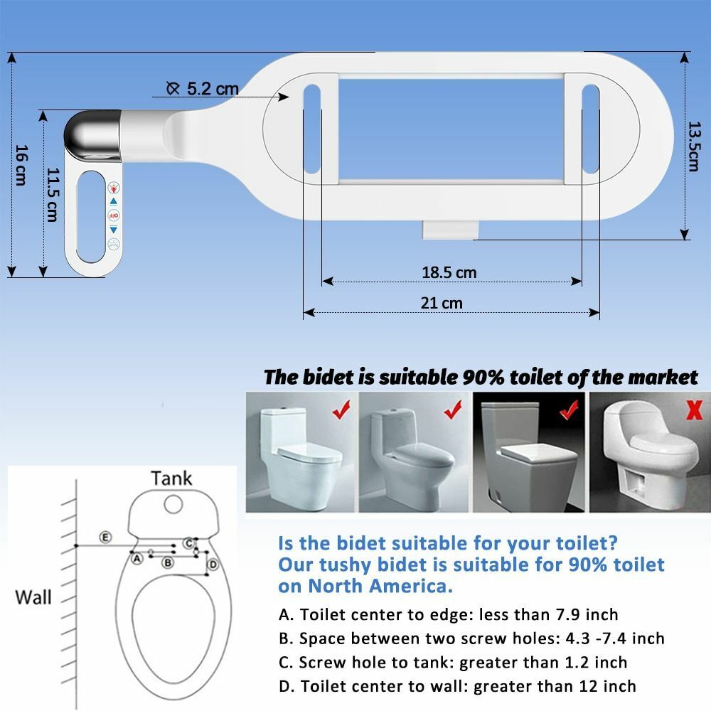 Badezimmer Nicht-elektrisches Bidet mit doppelter Sprühdüse Toilettenreiniger Bidet Hygienisches selbstreinigendes Bidet