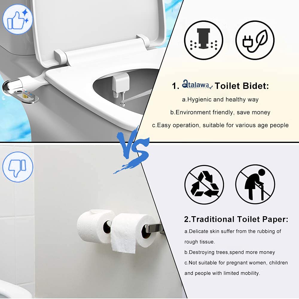 Badezimmer Nicht-elektrisches Bidet mit doppelter Sprühdüse Toilettenreiniger Bidet Hygienisches selbstreinigendes Bidet