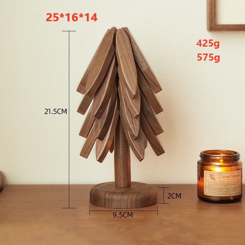 Isolierte Untersetzer Massivholz-Weihnachtsbaum-Untersetzer