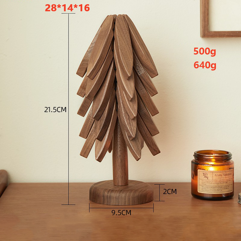Isolierte Untersetzer Massivholz-Weihnachtsbaum-Untersetzer