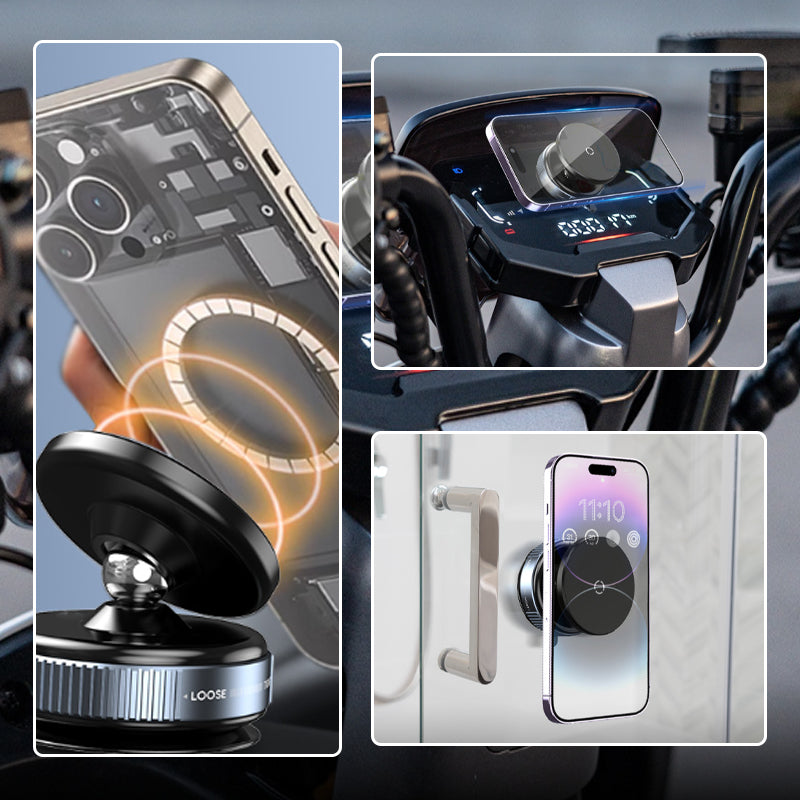 📱✨ Vakuum-Saug-Handyhalter mit N52-Magneten – 360° drehbar + Bis zu 7kg Tragkraft! ✨
