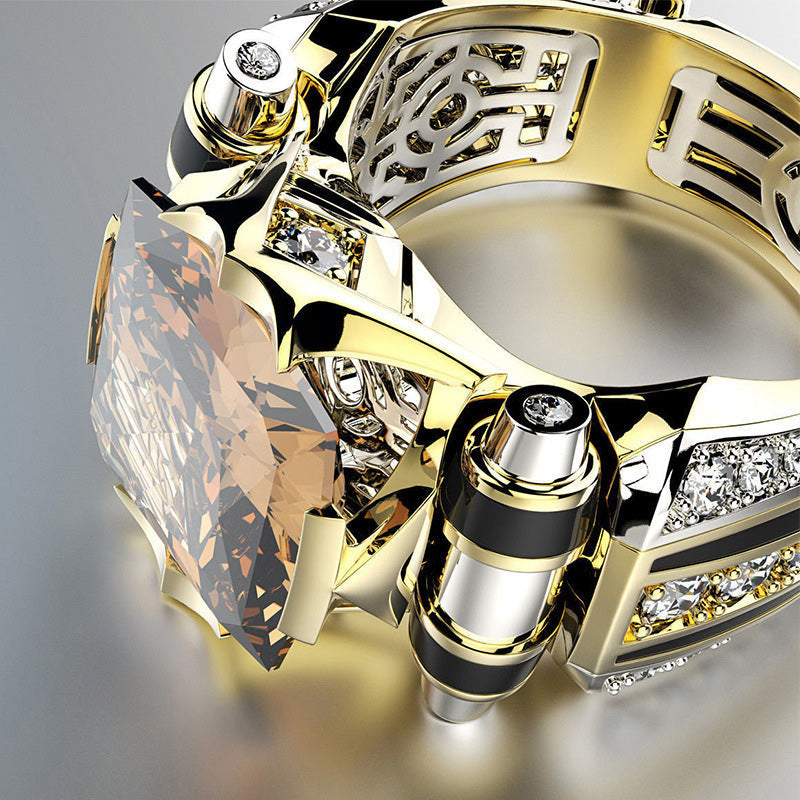 🎁Heißer Verkauf🔥Schwerlast Vintage Zirkonia Wide Band Ring