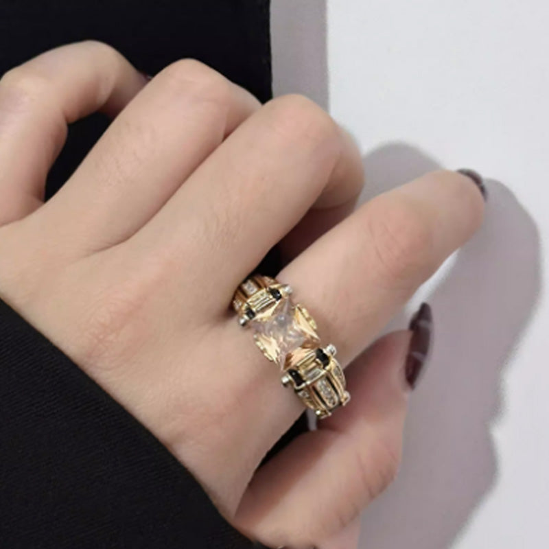🎁Heißer Verkauf🔥Schwerlast Vintage Zirkonia Wide Band Ring