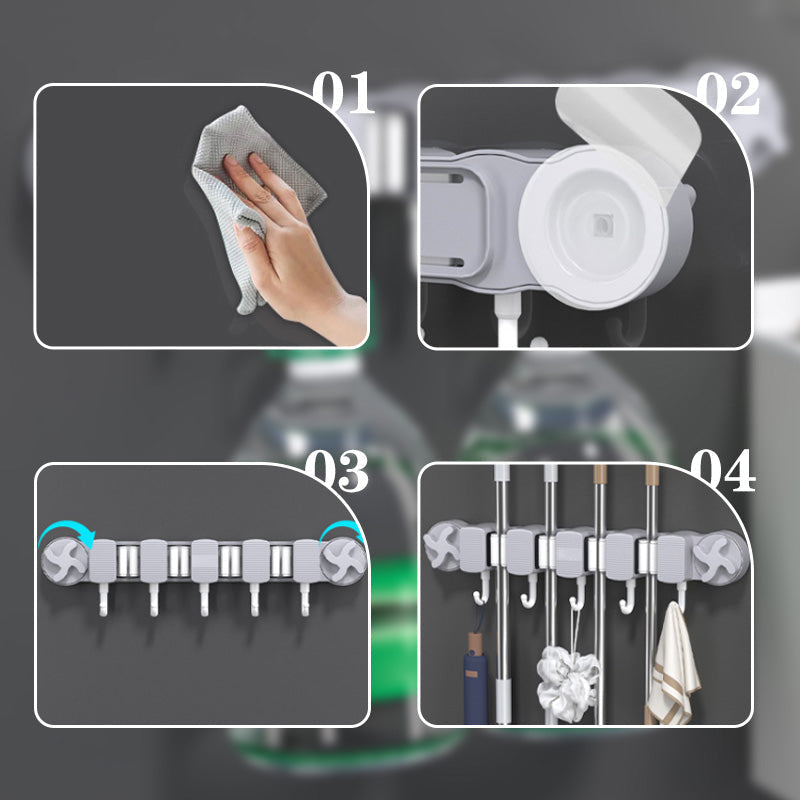 Bohrfreier Saugnapf-Mopphalter für das Badezimmer