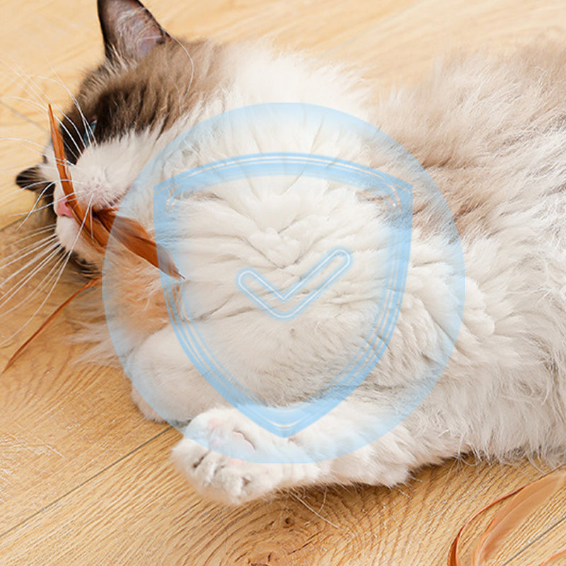 Interaktiver Hüpfball für Katzen mit Federn