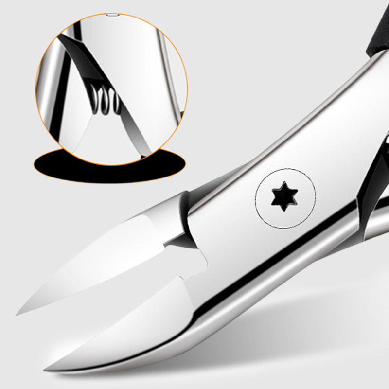 Abgewinkelter Profi-Nagelknipser mit Feder