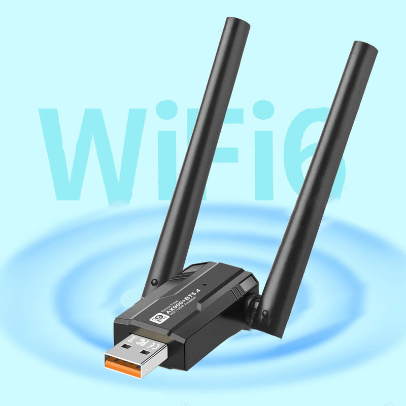 Wi-Fi 6 USB Wireless Adapter mit zwei Antennen