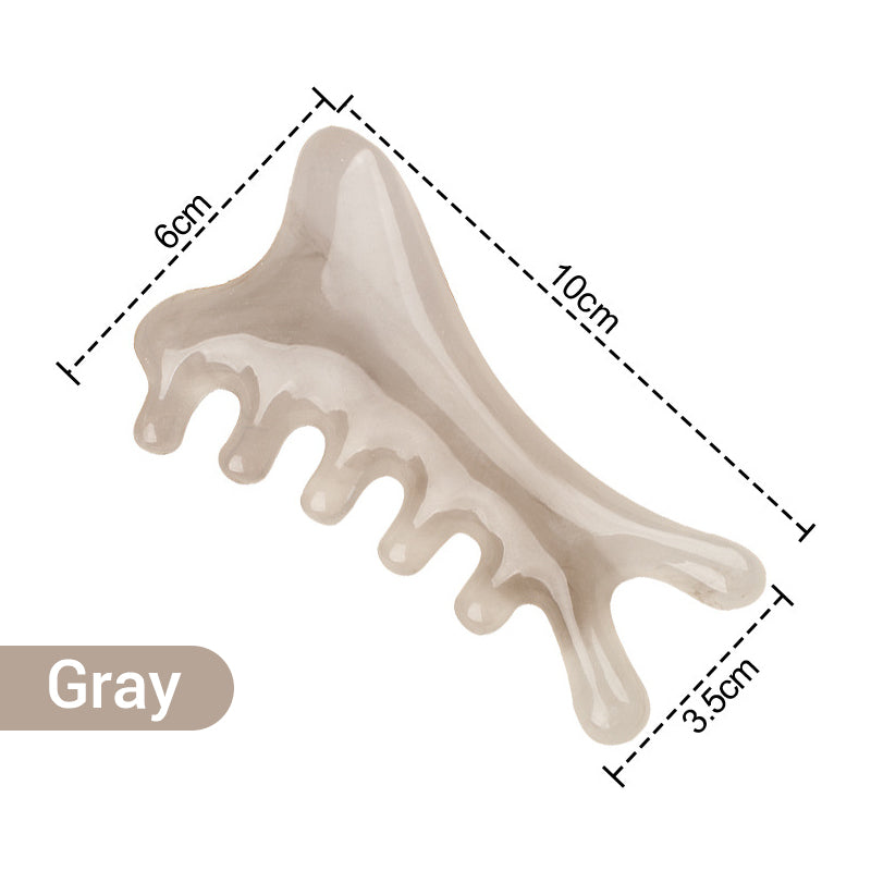 Multifunktionaler Kopfhautmassage-Kamm und Gua Sha Werkzeug