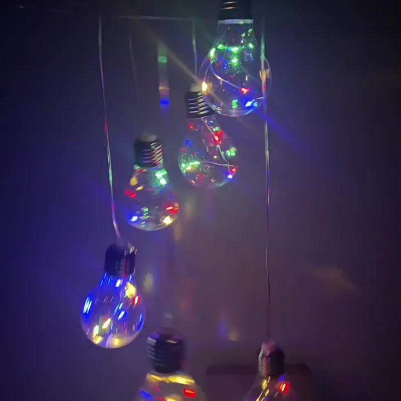 🌠2025 Neues Design🌠💡Buntes LED-Solar-Glühbirnen-Windspiel🌈