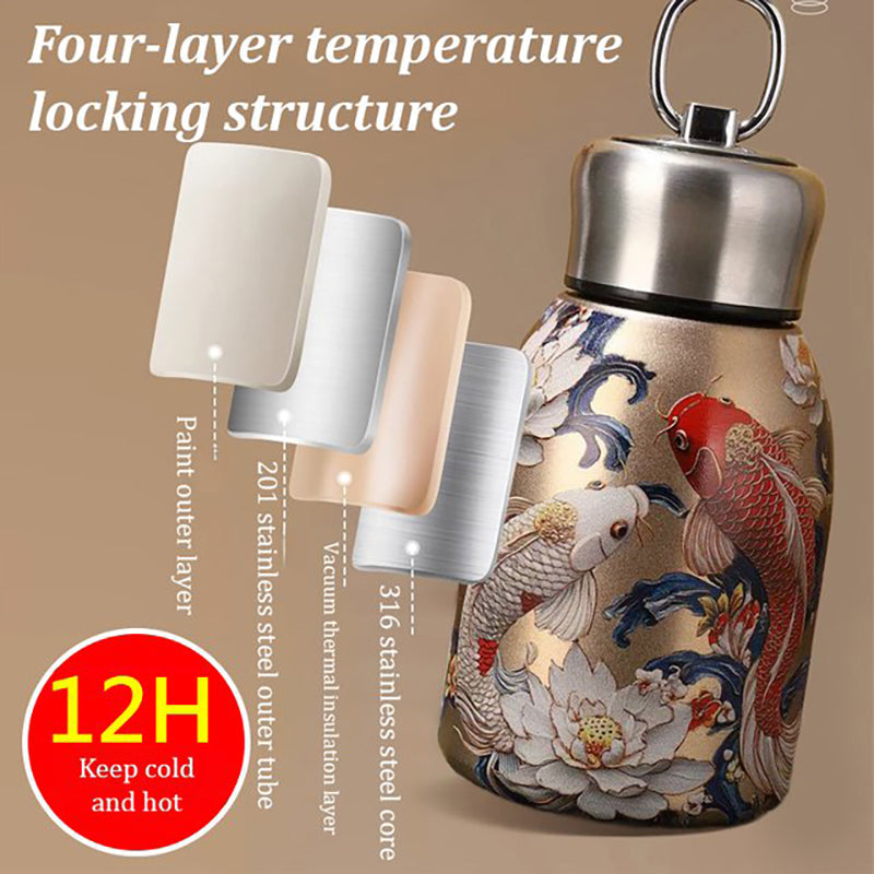 🔥2 KAUFEN, 1 GRATIS🔥Stilvolle & tragbare isolierte Wasserflasche🎒 Halten Sie Getränke heiß oder kalt, genießen Sie frische Getränke jederzeit und überall!