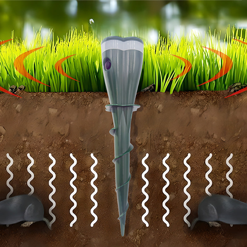 🔥Heißer Verkauf(63% Rabatt)🔥 Solarbetriebener, wasserdichter Schraub-Wühlmausschreck