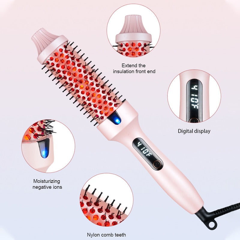 🎄Weihnachtsausverkauf – Bis zu 50 % Rabatt💇‍♀️Refuse collapse Weicher Stylingkamm Thermobürste mit negativen Ionen