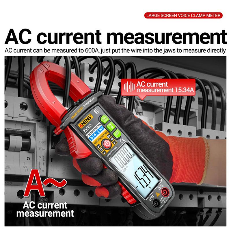 Intelligentes sprachgesteuertes Klemm-Multimeter-Testgerät