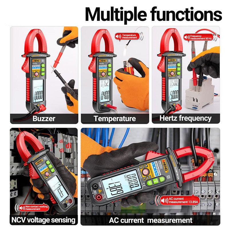 Intelligentes sprachgesteuertes Klemm-Multimeter-Testgerät