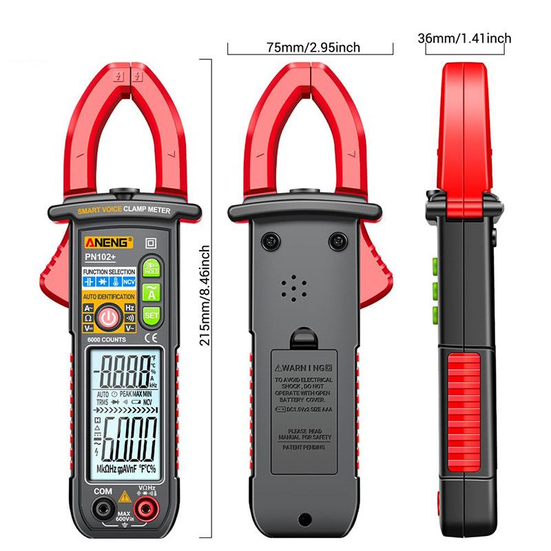 Intelligentes sprachgesteuertes Klemm-Multimeter-Testgerät