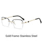 Modische HD Rimless Cut Rim 0°Anti Blue Light Brille
