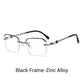 Modische HD Rimless Cut Rim 0°Anti Blue Light Brille
