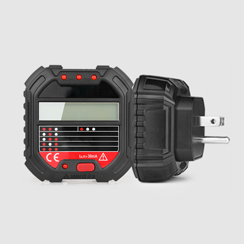 ⏳Zeitlich begrenztes Angebot⏳ Digitaler Steckdosentester, EU-Ausführung – batterielos, LCD mit grüner/roter Anzeige, 90–250 V AC und RCD-Testfunktion
