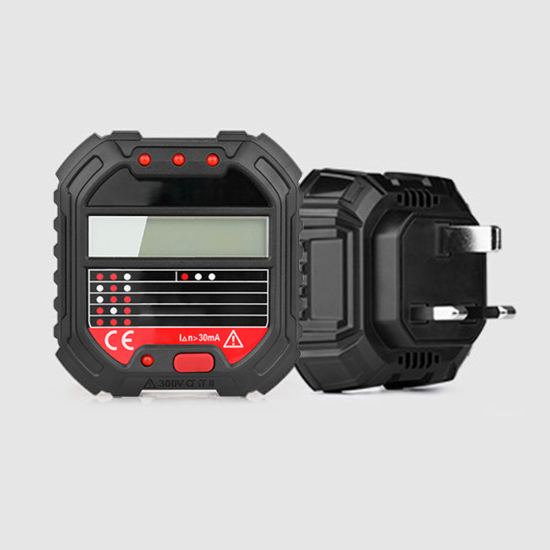 ⏳Zeitlich begrenztes Angebot⏳ Digitaler Steckdosentester, EU-Ausführung – batterielos, LCD mit grüner/roter Anzeige, 90–250 V AC und RCD-Testfunktion
