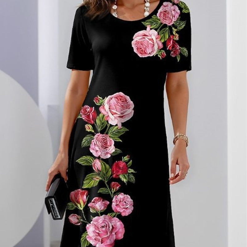 🌸spring -Specials💐 Rose Bloom Kurzarmedkleid