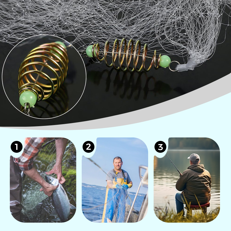 🔥2025 Hot Sale 49% Off🔥Fishing gill net with spring bait trap