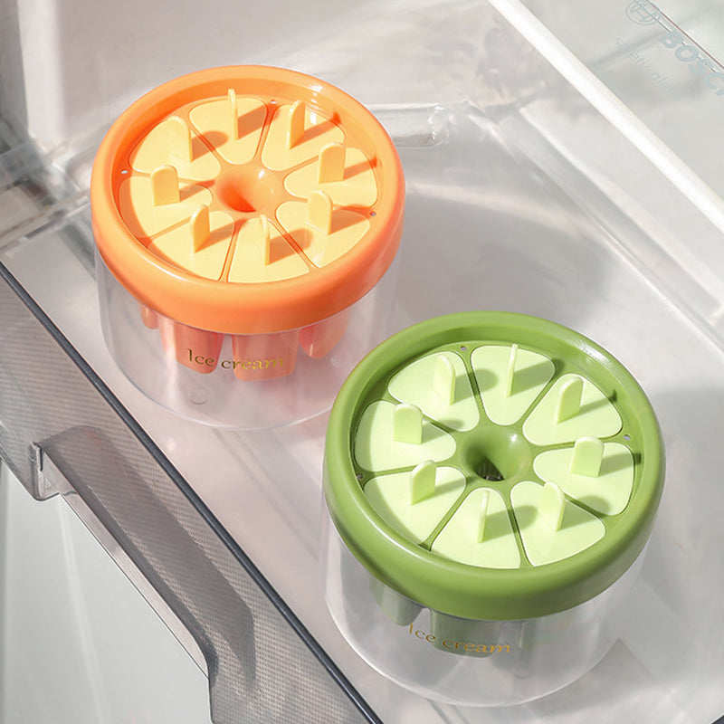 Eisform 8 Fächer – gesund, Stiele + Behälter – Hausgemachtes Eis
