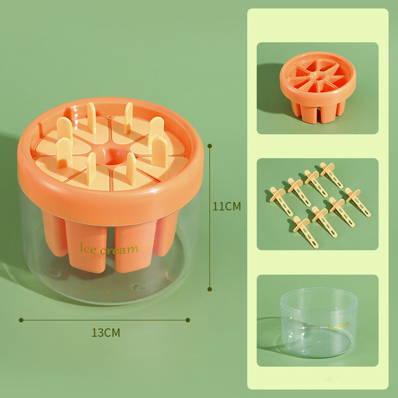 Eisform 8 Fächer – gesund, Stiele + Behälter – Hausgemachtes Eis