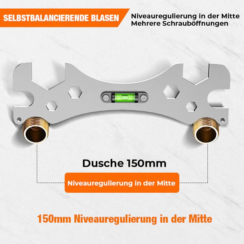 ✨Das ideale Werkzeug für Ihr Badezimmer✨ Multifunktionaler Wasserwaagen-Schlüssel für das Badezimmer