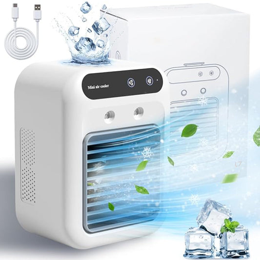 🔥Mehr Kaufen Mehr Sparen🔥Mini Tragbare Klimaanlage mit Kühl- und Luftbefeuchtungsfunktion