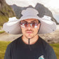 Outdoor-Sonnenhut mit zwei solarbetriebenen Ventilatoren